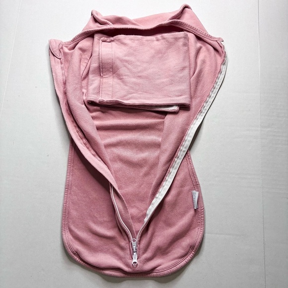 COPY - Comfy Cubs Dusty Rose Baby Swaddle with Zipper - Picture 3 of 5